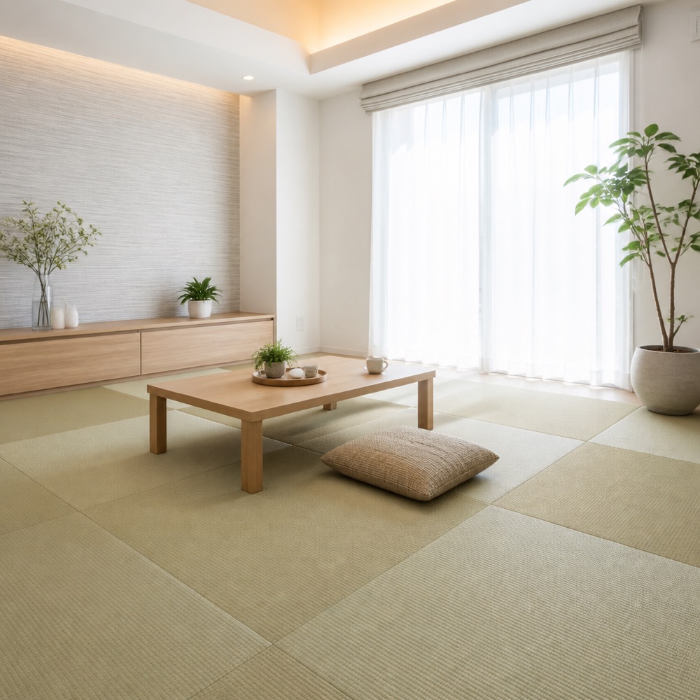 縁なし畳を敷いた部屋